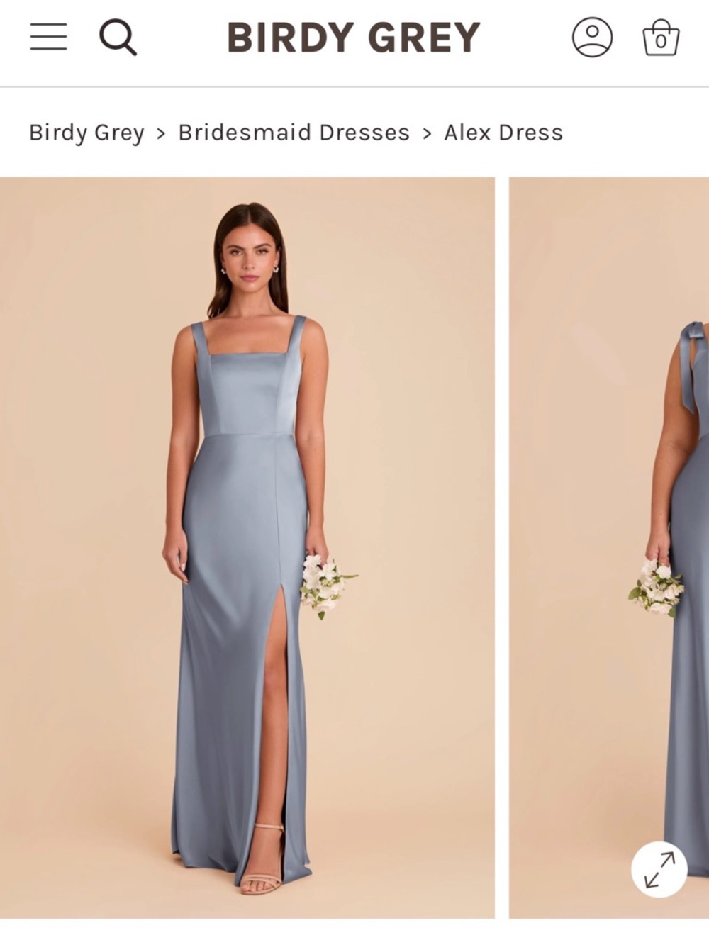 Birdy Grey Satin Dusty Blue Alex Dress